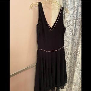 Black dress with pink trim